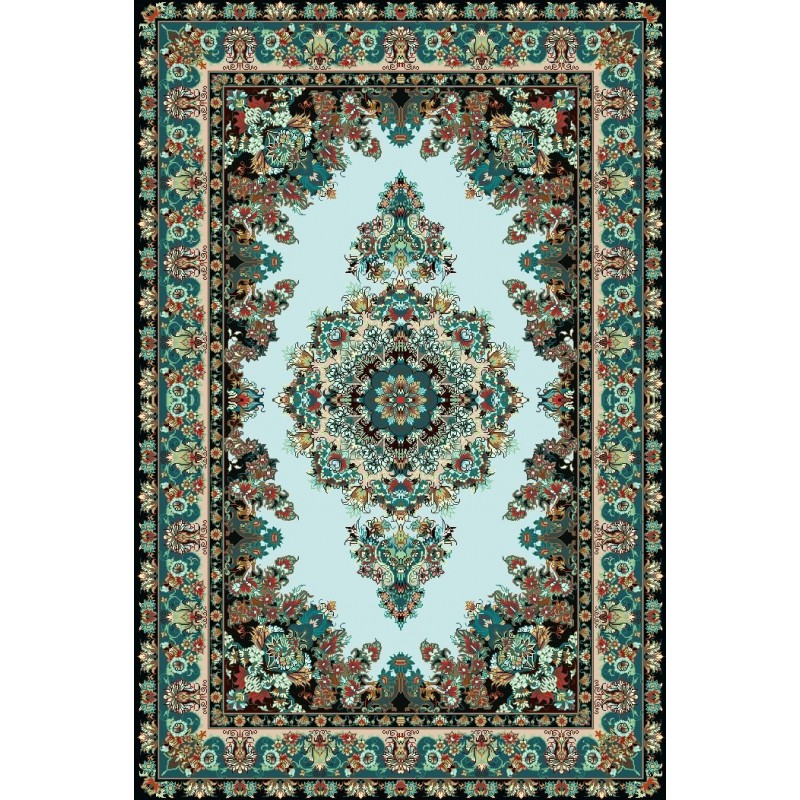 نخ و نقشه فرش کد 14 زمینه کرم