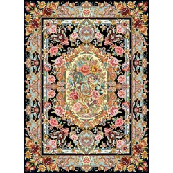 نخ و نقشه فرش کد 15 زمینه مشکی