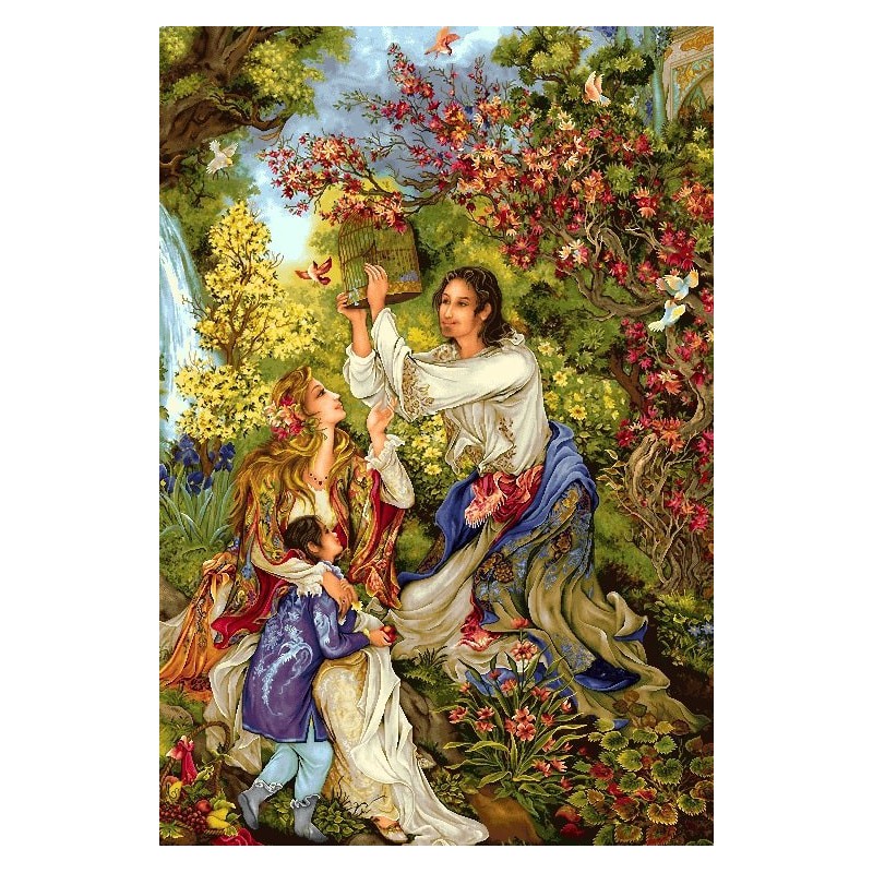 نخ و نقشه تابلو فرش مینیاتوری کد 103