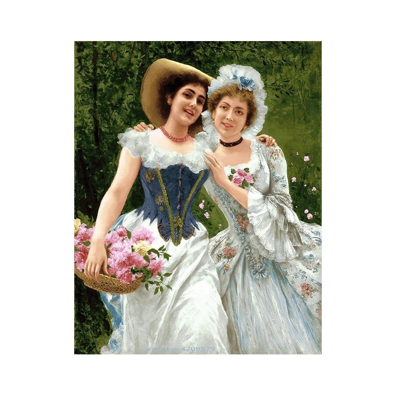 نخ و نقشه تابلو فرش فرانسوی کد 191