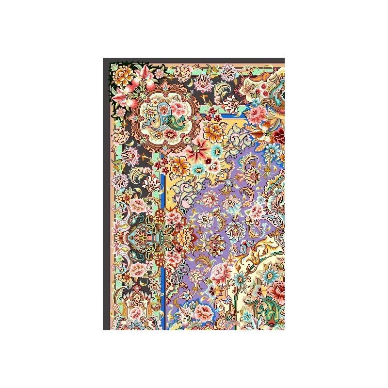 نخ و نقشه فرش طرح سالاری کد 1 زمینه آبی فیروزه ای