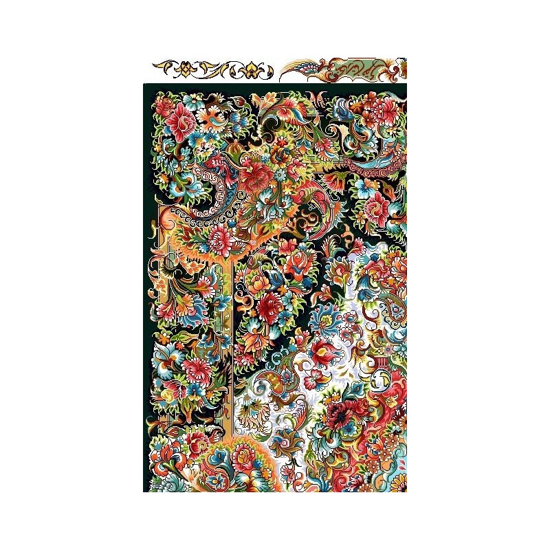 نخ و نقشه فرش کد 11 زمینه کرم