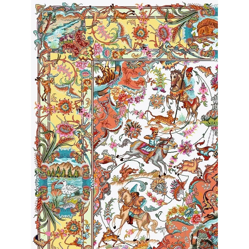 نخ و نقشه فرش کد 98