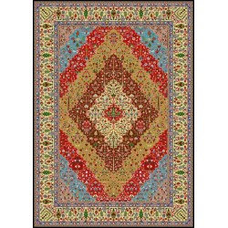 نخ و نقشه فرش تمام ابریشم کد 1