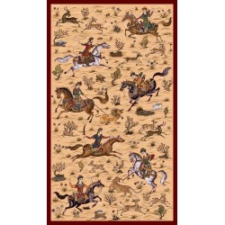 نخ و نقشه فرش تمام ابریشم کد 8