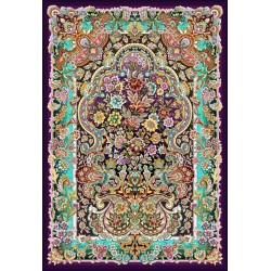 نخ و نقشه فرش تمام ابریشم کد 9