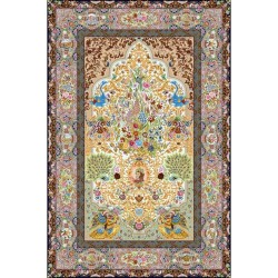 نخ و نقشه فرش تمام ابریشم کد 13