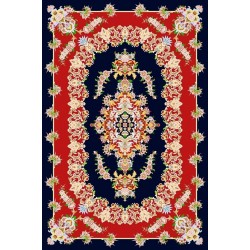 نخ و نقشه فرش تمام ابریشم کد 21