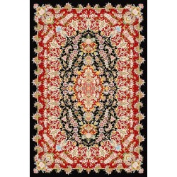 نخ و نقشه فرش تمام ابریشم کد 23