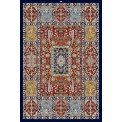 نخ و نقشه فرش تمام ابریشم کد 24 قهوه ای