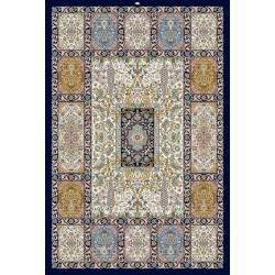 نخ و نقشه فرش تمام ابریشم کد 24 کرم