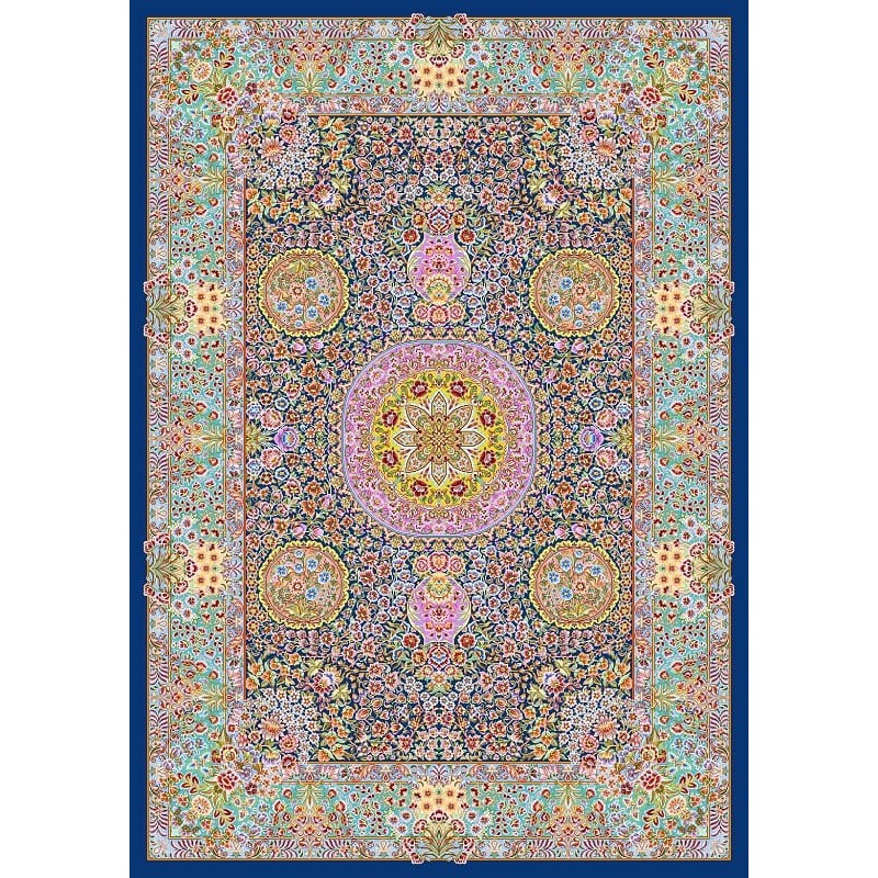 نخ و نقشه فرش تمام ابریشم کد 26