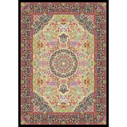 نخ و نقشه فرش تمام ابریشم کد 28