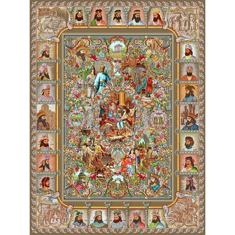 نخ و نقشه تابلو فرش ایرانی کد 105