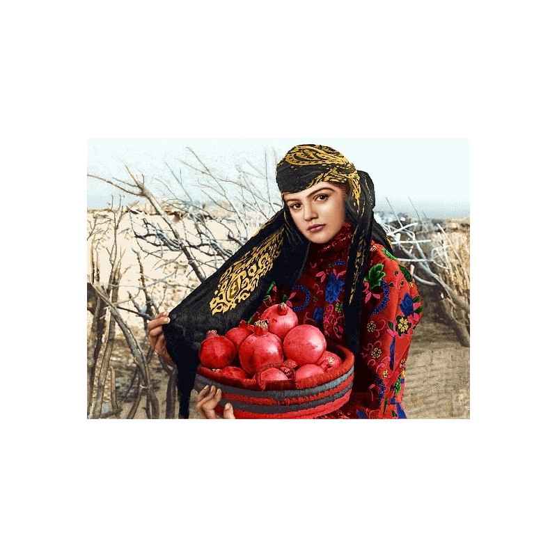 نخ و نقشه تابلو فرش ایرانی کد 107