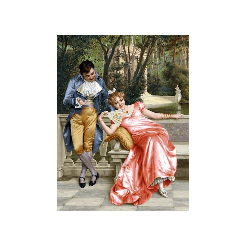 نخ و نقشه تابلو فرش فرانسوی کد 195