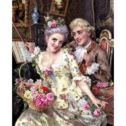 نخ و نقشه تابلو فرش فرانسوی کد 196