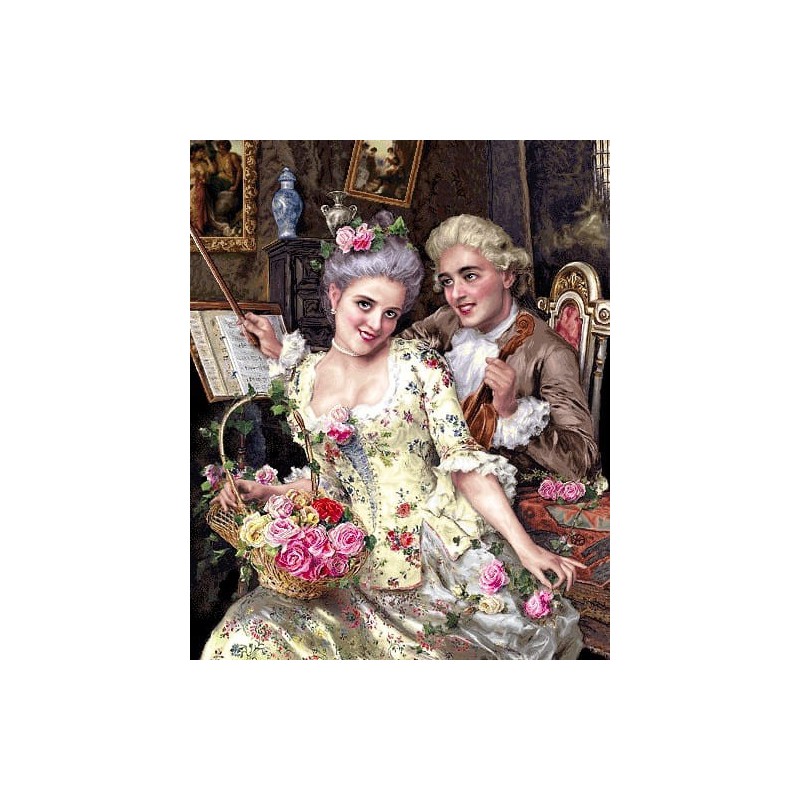 نخ و نقشه تابلو فرش فرانسوی کد 196