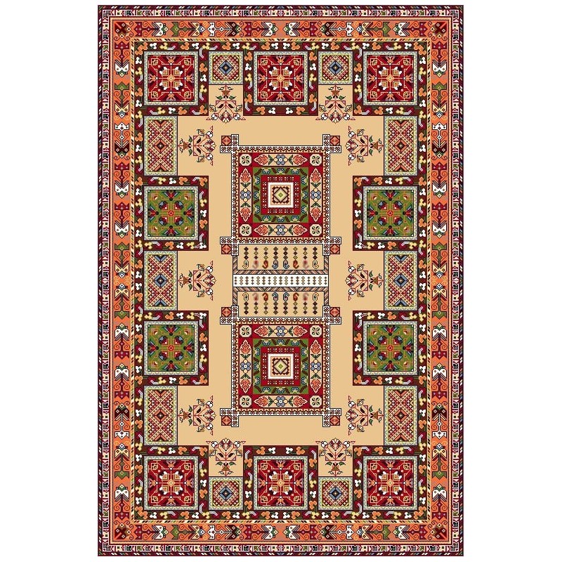 نخ و نقشه فرش درشت باف کد 48