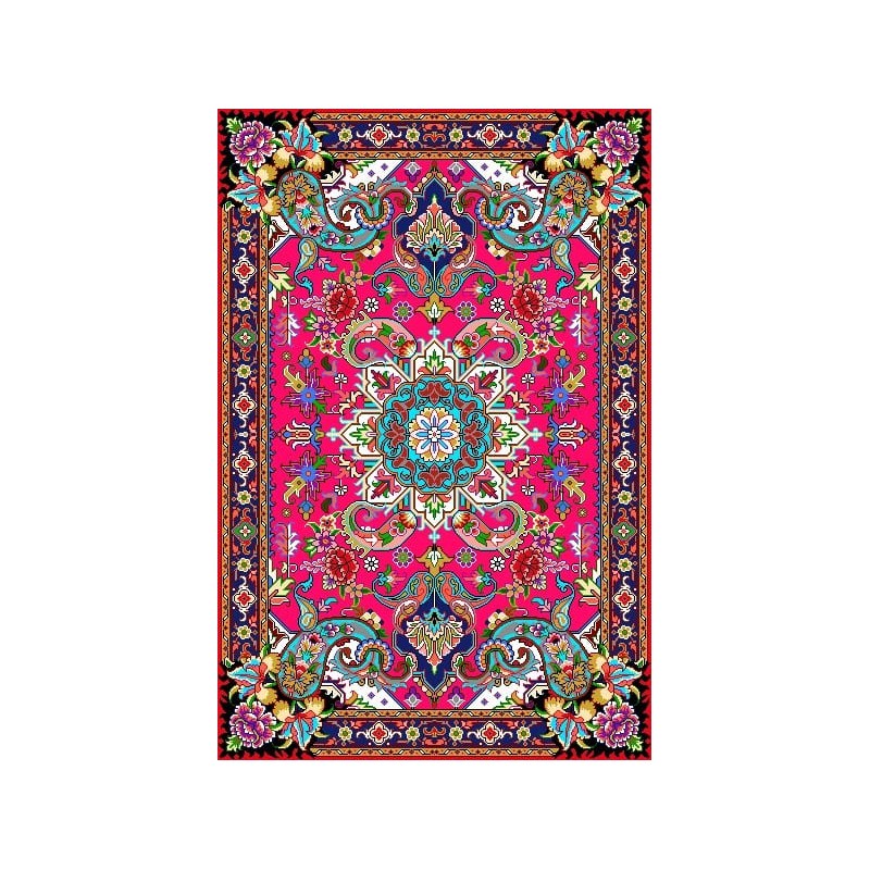 نخ و نقشه فرش درشت باف کد 52