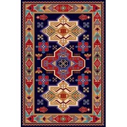 نخ و نقشه فرش درشت باف کد 51