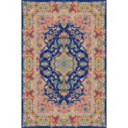 نخ و نقشه فرش درشت باف کد 55 آبی