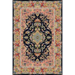 نخ و نقشه فرش درشت باف کد 55 سورمه ای