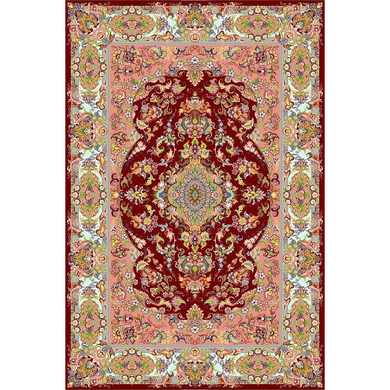 نخ و نقشه فرش درشت باف کد 55 لاکی