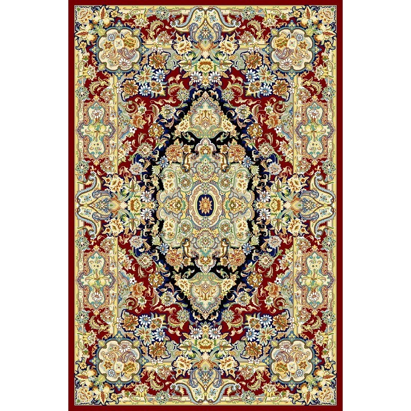 نخ و نقشه فرش درشت باف کد 56 مشکی