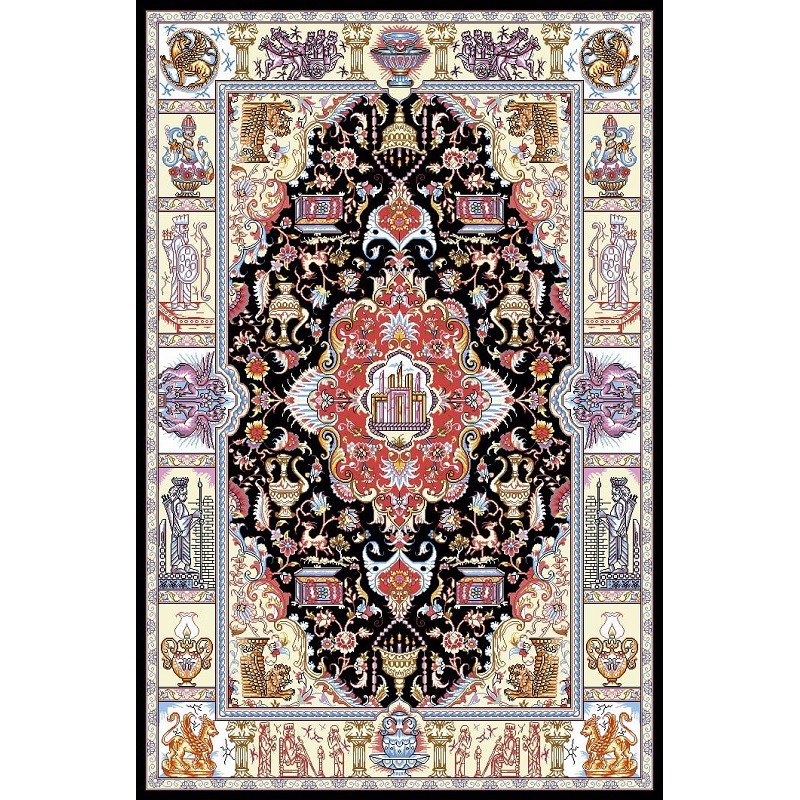 نخ و نقشه فرش درشت باف کد 58