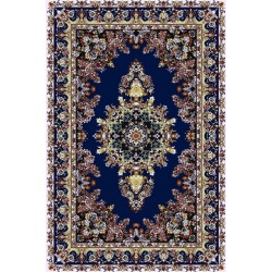 نخ و نقشه فرش درشت باف کد 59 سورمه ای