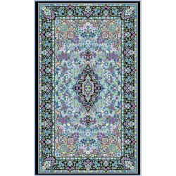 نخ و نقشه فرش درشت باف کد 60 فیروزه ای