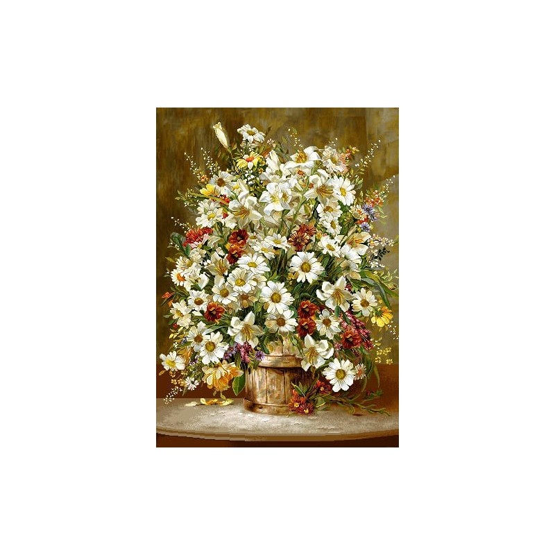 نخ و نقشه تابلو فرش گل کد 98