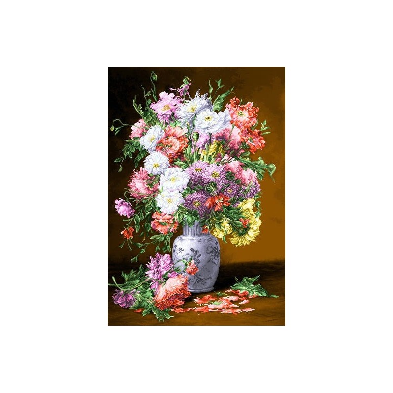 نخ و نقشه تابلو فرش گل کد 99