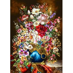 نخ و نقشه تابلو فرش گل کد 109