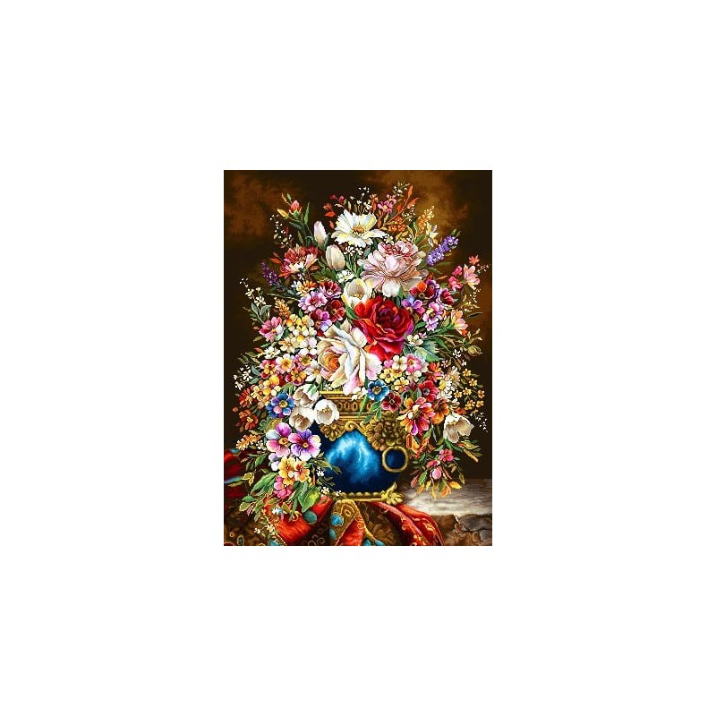 نخ و نقشه تابلو فرش گل کد 109