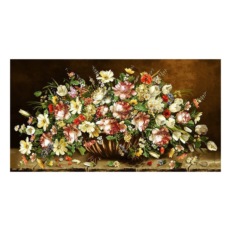 نخ و نقشه تابلو فرش گل کد 110