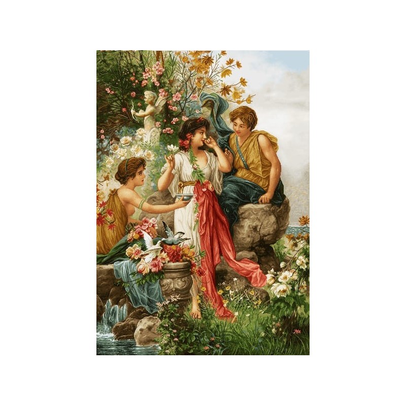 نخ و نقشه تابلو فرش فرانسوی کد 200