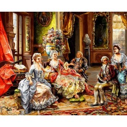 نخ و نقشه تابلو فرش فرانسوی کد 206