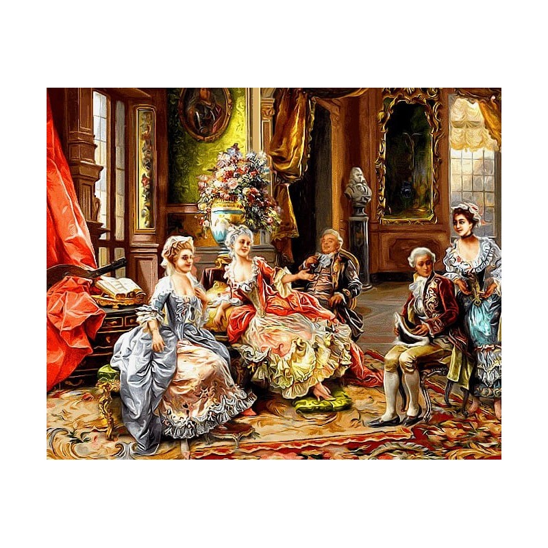 نخ و نقشه تابلو فرش فرانسوی کد 206