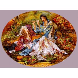 نخ و نقشه تابلو فرش مینیاتوری کد 109