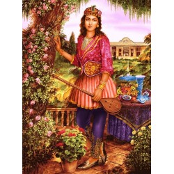 نخ و نقشه تابلو فرش ایرانی کد 111