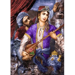 نخ و نقشه تابلو فرش ایرانی کد 116