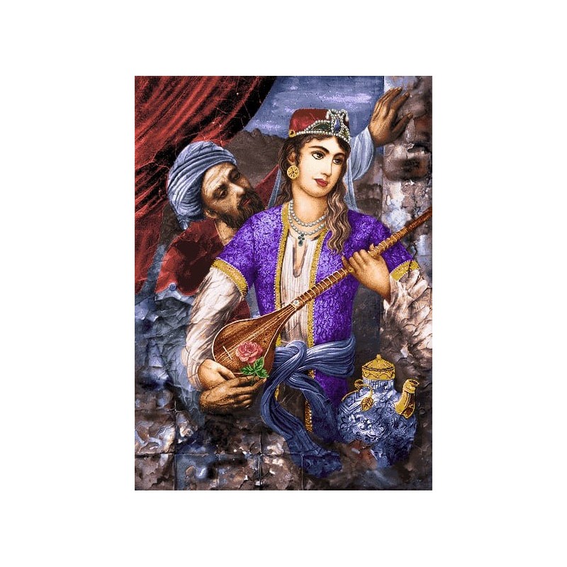 نخ و نقشه تابلو فرش ایرانی کد 116