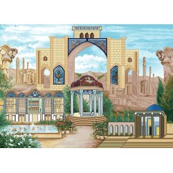 نخ و نقشه تابلو فرش ایرانی کد 119