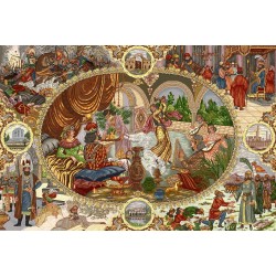 نخ و نقشه تابلو فرش ایرانی کد 120