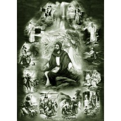 نخ و نقشه تابلو فرش ایرانی کد 122