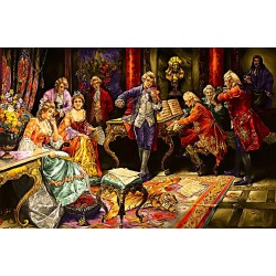 نخ و نقشه تابلو فرش فرانسوی کد 211