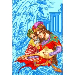 نخ و نقشه تابلو فرش ایرانی کد 115