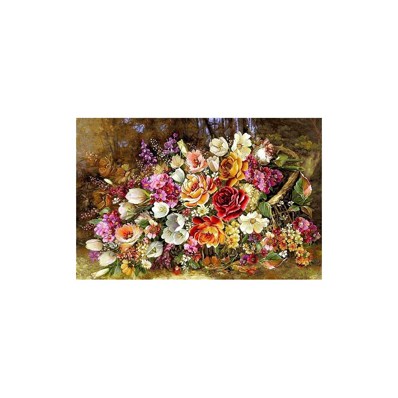 نخ و نقشه تابلو فرش گل کد 123